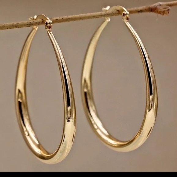 Gold Hoop Earrings - Picture 2 of 5